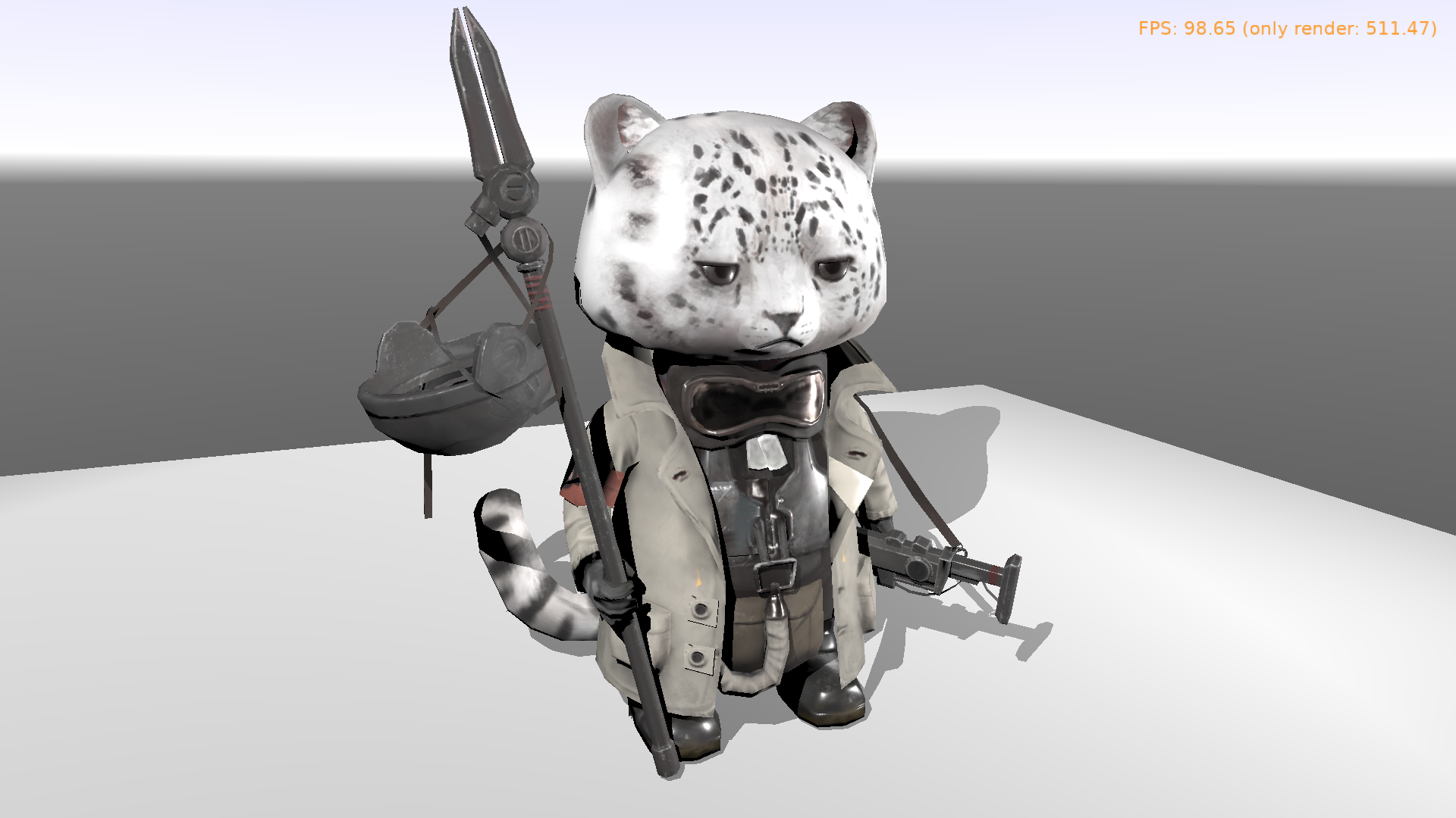 Cat from Sketchfab at runtime
