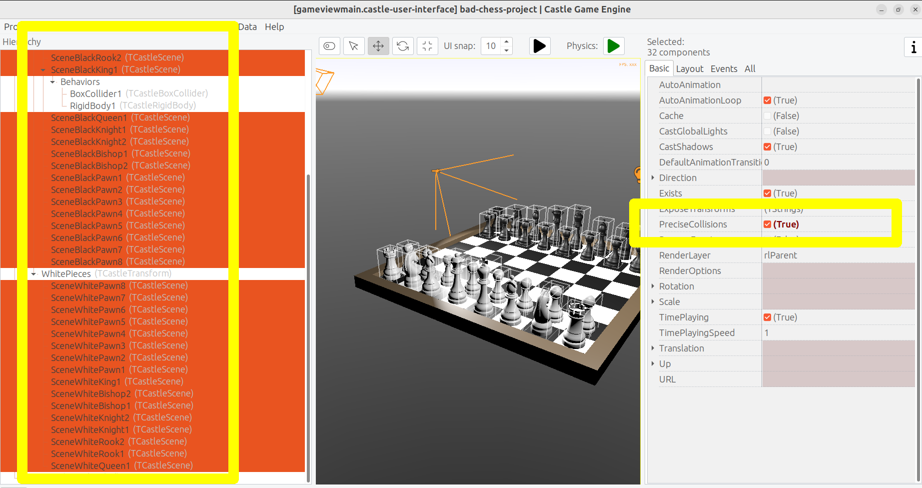 The bad way to play chess: 3D physics fun using Castle Game Engine (Part 2)