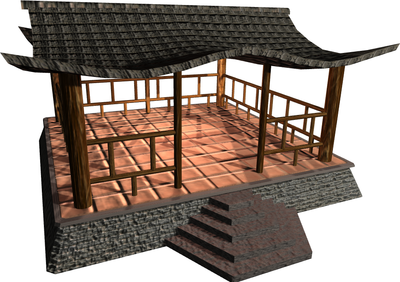 Japanese shrine model with more and more effects applied. The model is based on http://opengameart.org/content/shrine-shinto-japan.