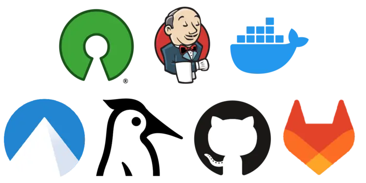 Open-source, Jenkins, Docker, Codeberg, Woodpecker CI, GitHub Actions, GitLab CI