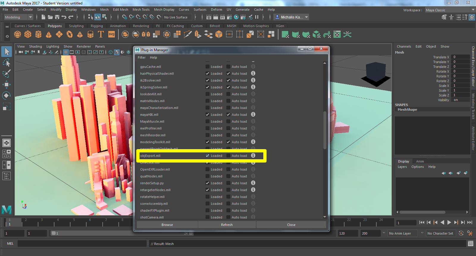 Exporting From Maya Creating Game Data Castle Game Engine