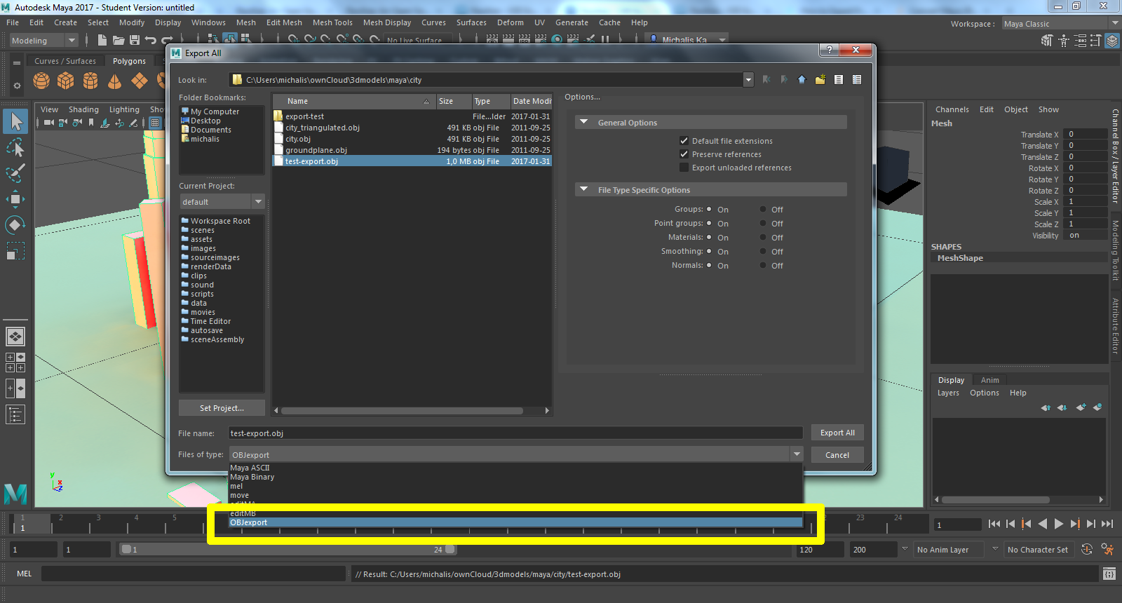 Exporting from Maya Creating Game Data Castle Game Engine