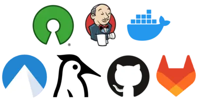 Open source, Jenkins, Docker, Codeberg, Woodpecker CI, GitHub Actions, GitLab CI