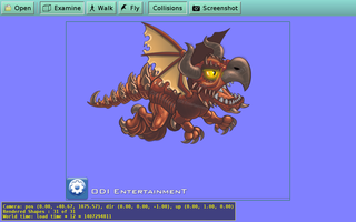 Same dragon rendered by Castle Game Engine