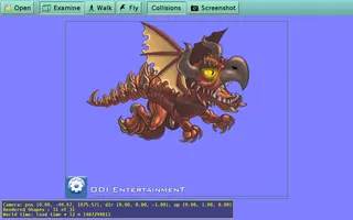 Same dragon rendered by Castle Game Engine
