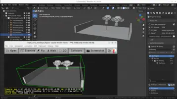 IFC model loaded in Castle Game Engine