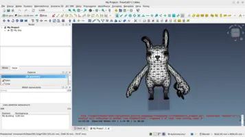 Same Bunny converted to IFC and loaded in FreeCAD