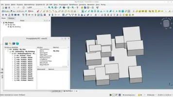 Same IFC example loaded in FreeCAD