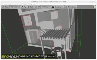 House modeled using BonsaiBIM and opened in Castle Game Engine