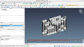 Same Labyrinth converted to IFC and loaded in FreeCAD