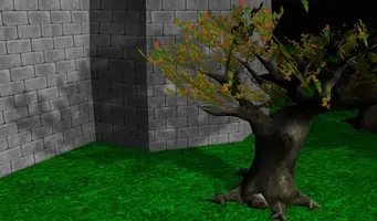 Close up shadows on the tree, with Percentage Closer Filtering.