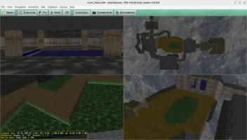 Multiple viewports with a DOOM level in view3dscene