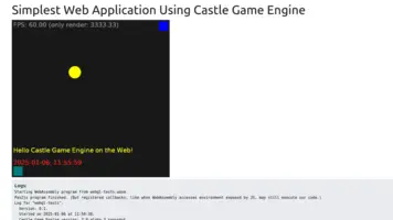 Castle Game Engine - Simplest example (in Firefox)