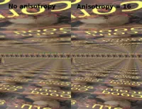 Demo how anisotropic filtering helps