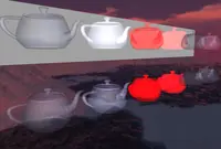 Various blend modes with transparent teapots