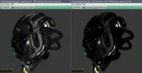 Damaged Helmet: Gamma Corrected / Not Corrected