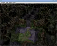 Terrain - wireframe view showing our simple LOD approach