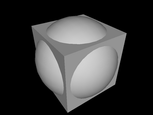 A cube and a sphere in VRML 1.0