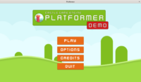 Platformer demo - title screen