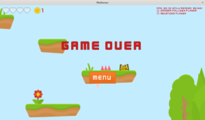 Platformer demo - game over