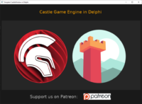 Castle Game Engine window rendered from Delphi