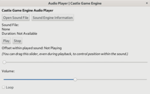 Example audio player using LCL for UI and CGE for sound playing