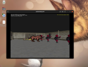 Application running in Android virtual machine (x86_64)