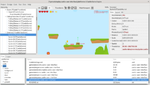 Hierarchy editing in platformer demo