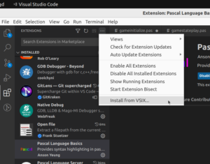 Visual Studio Code - Installing VSIX