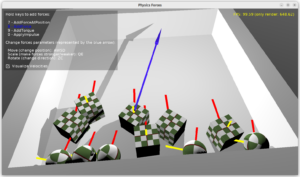 Physics forces visualization