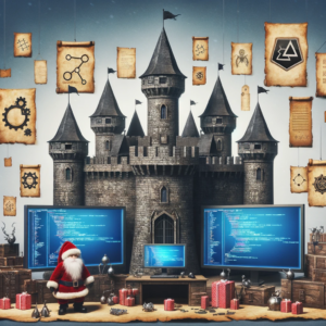 Castle Game Engine Christmas postcard