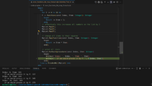 VS Code with Pascal example of anonymous functions