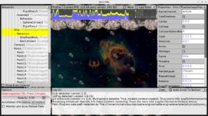 Inspector over physics asteroids demo