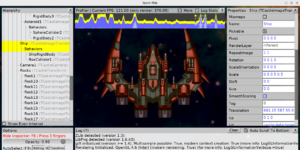 Inspector over physics asteroids demo