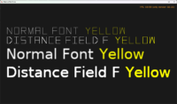 Distance field fonts example