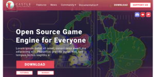 Castle Game Engine webpage redesign by Adrianna Matejek