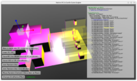 Castle Game Engine displaying IFC model with walls and windows