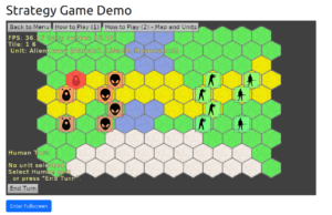 Web demo strategy game using Tiled