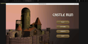 Window with castle model