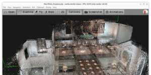 PLY point cloud. with proper colors and opacity