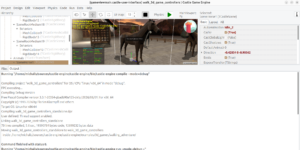Editor executing compiler and game - this is one process calling another