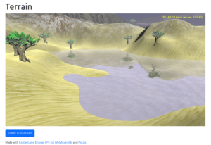 Terrain + water demo on web